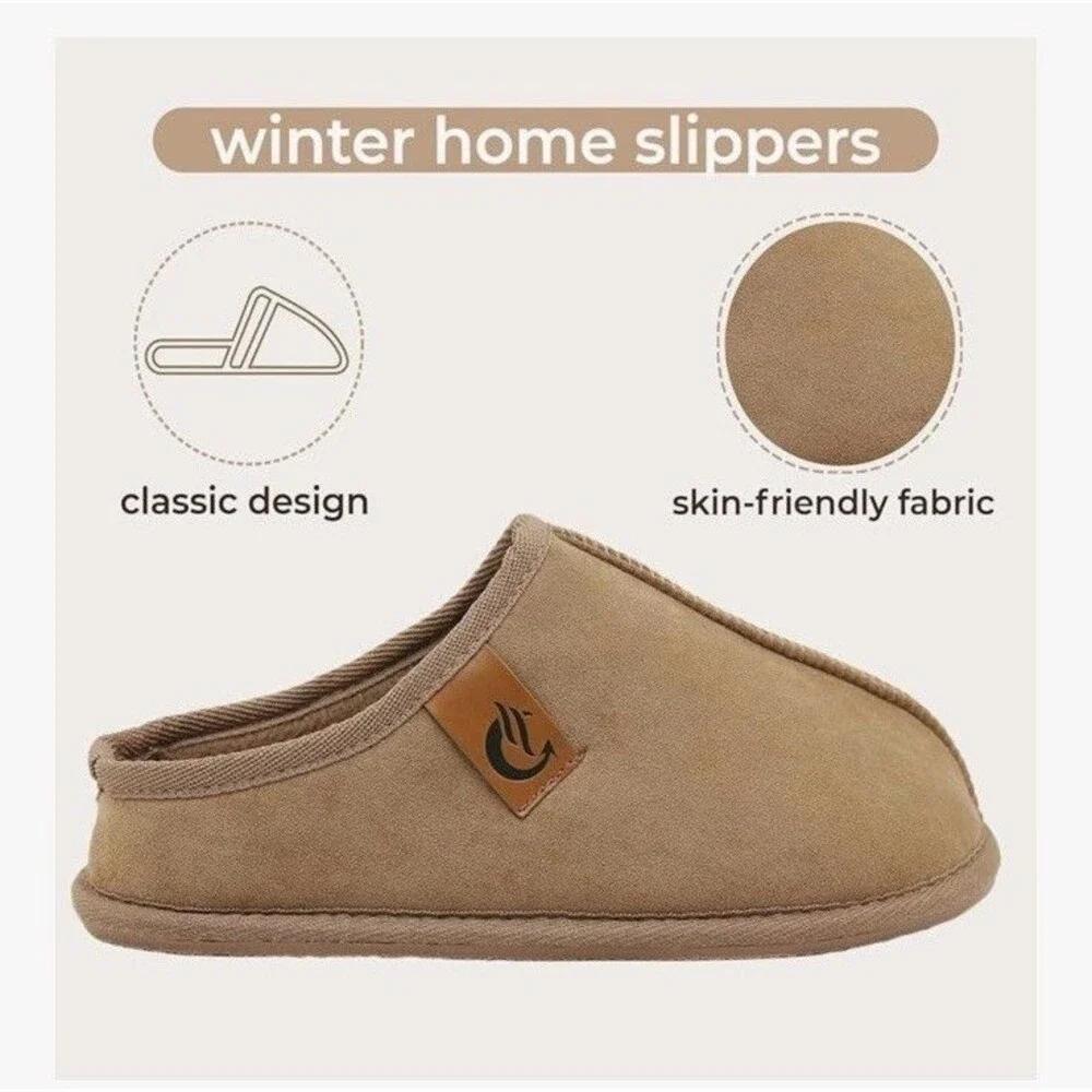 Home Slippers Unisex Memory Foam Soft Comfortable Slippers Warm Non-slip Size 8